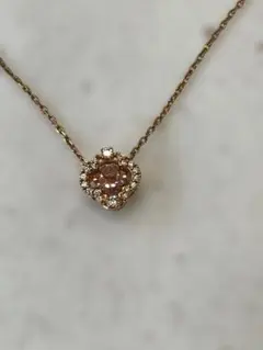 SWAROVSKI スワロフスキー ハート ネックレス ピンク ゴールド系 箱付