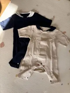ほぼ新品ベルメゾンベビー服ロンパース70サイズ2枚セットのサムネイル