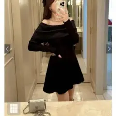 新品未使用タグ付き✨️GRL オフショルダーニットミニワンピース（ac2469）Ｍ