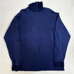 80s ユーロ　ノルギーシャツ　ミリタリー　ヴィンテージ　古着　ハーフジップのサムネイル