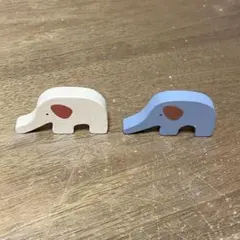 象　置物　積み木　木製　オブジェ