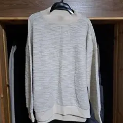 新品　ツイード風　カットソー　長袖　Lサイズ