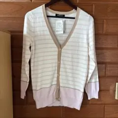 【QUEENS COURT】✨新品タグ付き✨カーディガン 横縞 オシャレのサムネイル