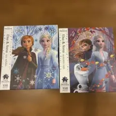エルサ&アナ　パズル　108ピース　2種類セットのサムネイル