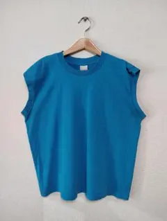 976 90s USA製 無地 ノースリーブ シングルステッチ Tシャツ