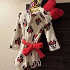 ミニーちゃん ふわふわキッズバスローブ♡90cm