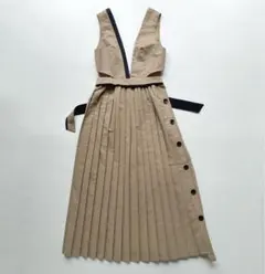 美品✨ダイアグラム ステッチフレアサックワンピース ロング ベルト 