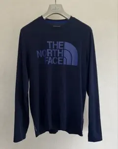 美品 ノースフェイス 機能性 ロンT カットソー M 紺 アウトドア トレラン
