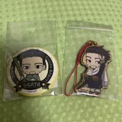 ゴールデンカムイ 尾形 木札ストラップ ごちきゃら 缶バッジ