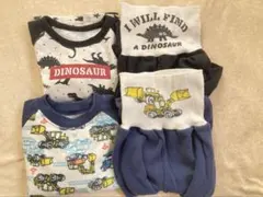 恐竜と建設車両のパジャマセット 100cm