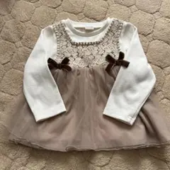 プティマイン　90cm レース付き トップス ♦︎petitmain