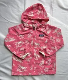 Patagonia フーデッドジャケット 総柄　4T ピンク