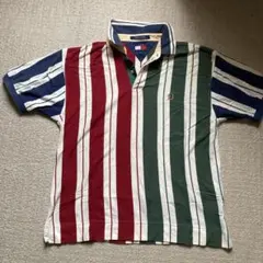 TOMMY HILFIGER ストライプポロシャツ Mサイズ