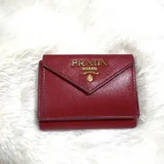 PRADA サフィアーノ 三つ折り財布 レッドのサムネイル