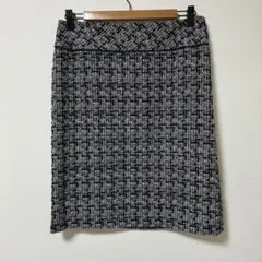BRAHMIN ツイード タイトスカート ブラック・ホワイト レディース　40