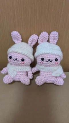 あみぐるみ ふたごうさぎ ハンドメイド