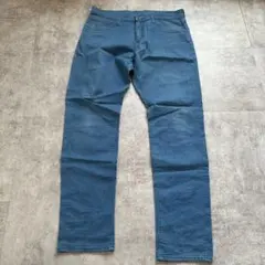 青 ストレート デニムパンツGU 32インチ
