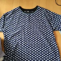 花柄 紺色 Tシャツ ユニクロ レディースLサイズ