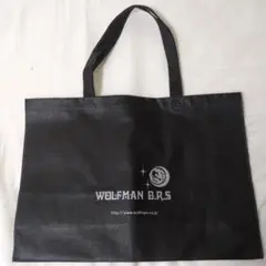 WOLFMAN B.R.S. 黒 手提げ袋 大きめ