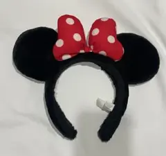 ミニーマウス カチューシャ 赤い水玉リボン