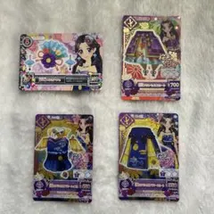 アイカツカード　まとめ売り4枚　桜色花伝　藤原みやび　羽衣プリンセススカート