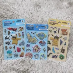 韓国限定￤ポケモン￤３Ｄシール ３枚セット
