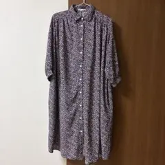 sandy 花柄 七分袖 シャツワンピースのサムネイル