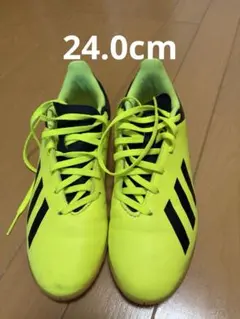 adidasフットサルシューズ 24センチ　蛍光イエローのサムネイル