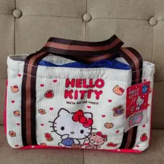 ハローキティ コーデュロイ保冷保温巾着トートバッグ