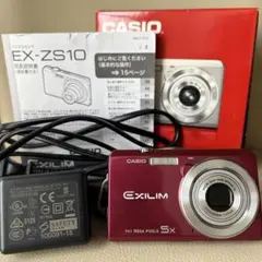 CASIO　カシオ　デジタルカメラ　EXILIM　EZ-ZS10　ピンク　レッドのサムネイル