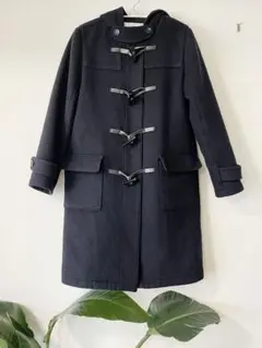 ネイビー ダッフルコート サイズＬ フード付き