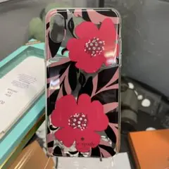 kate spade iPhoneX花柄クリアケース