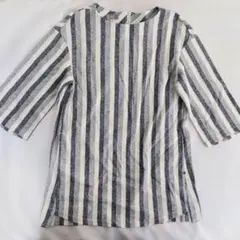 【ad】レナウン/ レディース/トップス/五分袖/ストライプ柄/サイズM/古着