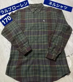 20年以上前ビンテージ美品●ラルフローレン●チェックネルシャツ●長袖170のサムネイル