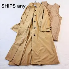 SHIPS any 2WAYライナー付 ステンカラーコート ベージュ