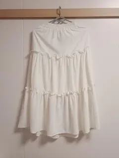 白スカート ロングスカート