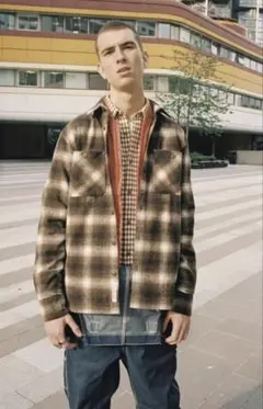Carhartt WIP オンブレチェックシャツブラウン