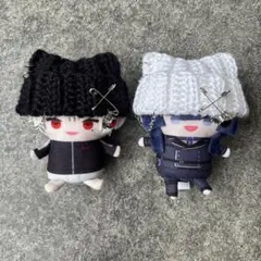 【猫耳風 ニット帽 2点セット】にじぱぺっと ぬい帽子