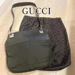 GUCCI グッチ ショルダーバッグ 本革 ナイロン 保存袋付き