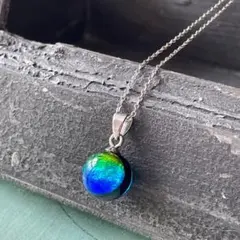 ＊ホタルガラスネックレス＊ステンレスネックレス/金属アレルギー対応