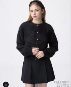 GU シャイニークルーネックカーディガン