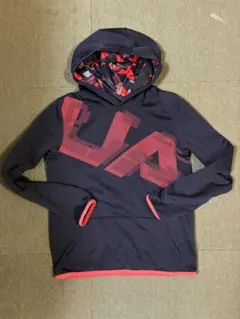 Under Armour フード付きパーカー YXL ネイビー/レッド