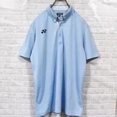 ヨネックス ロゴ刺繍 ボタンダウン ドライ ポロシャツ YONEX 半袖 L