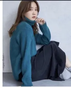 田中里奈さんmysacloset タートルネックニット