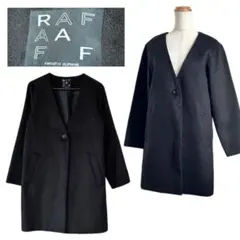 RAFRAF♡しまむら　スエード　ノーカラー　ロングコートのサムネイル