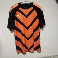 PUMA サッカー フットサル シャツ オレンジ ブラック L