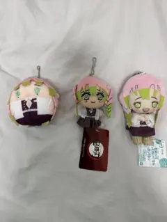 鬼滅の刃　甘露寺蜜璃　ぬいぐるみキーホルダー3点セット