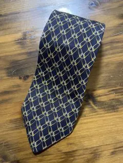 LANCEL ネクタイ 幾何学模様 シルク100%