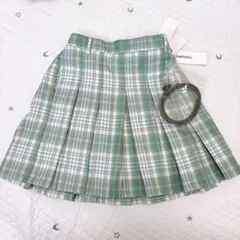 未使用♡LOVETOXIC チェックプリーツスカート ベルト付き Mサイズ