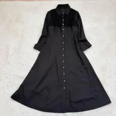 トッコクローゼット　ヨークレース切り替えバックレースアップシャツワンピース